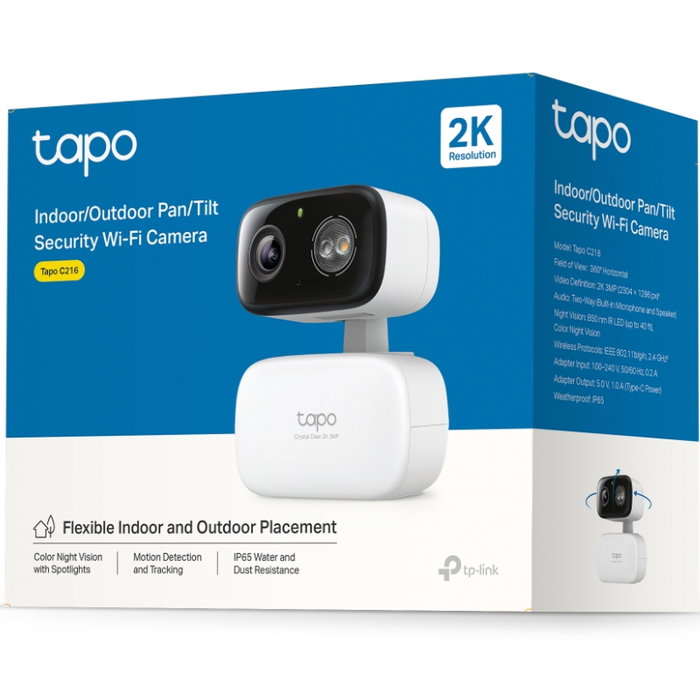 TP-Link Tapo C216 Cámara de Vigilancia Wi-Fi 2K 3MP